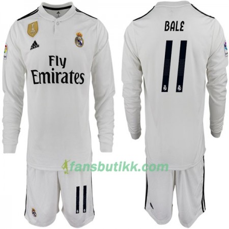 Fotballdrakt Real Madrid BALE 11 Barn Hjemmetrøye 2018-2019 Langermet